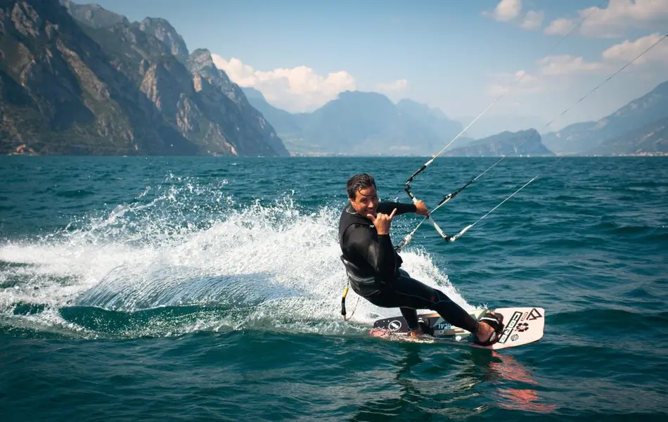 Kitesurfing on Lake Garda